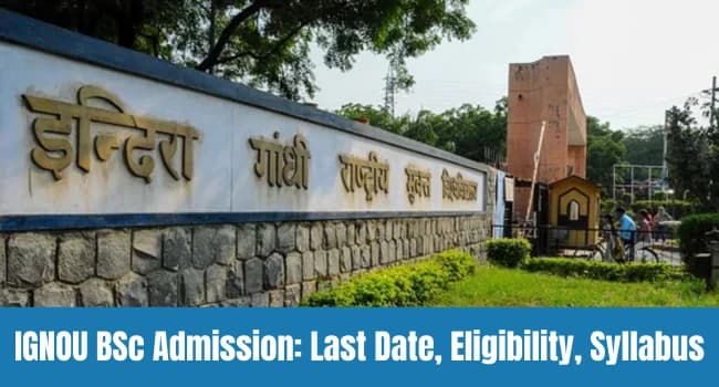 IGNOU BSc Admission