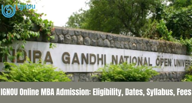 IGNOU Online MBA Admission