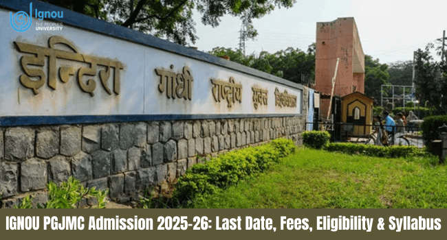 IGNOU PGJMC Admission 2026