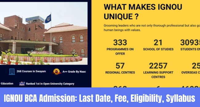 IGNOU BCA Admission 2026