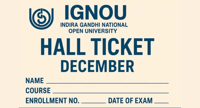 IGNOU Hall Ticket June 2026